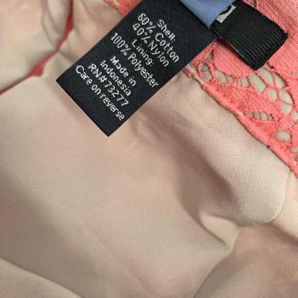 Apt 9 Full Lace Ombre Short Pencil Skirt Size 12 Womens Tangerine Orange Bright - Picture 4 of 8